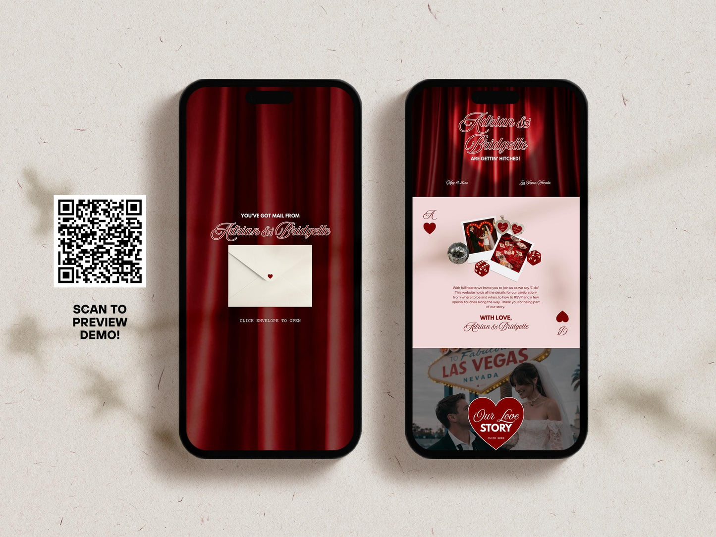 Vegas Wedding Website Template Digital Wedding Invitation RSVP Google Form Retro Vegas Wedding Canva Website Template Lucky in Love Wedding