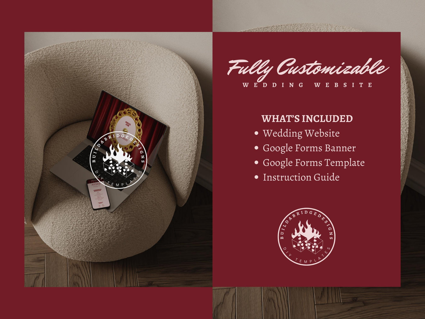 Vegas Wedding Website Template Digital Wedding Invitation RSVP Google Form Retro Vegas Wedding Canva Website Template Lucky in Love Wedding