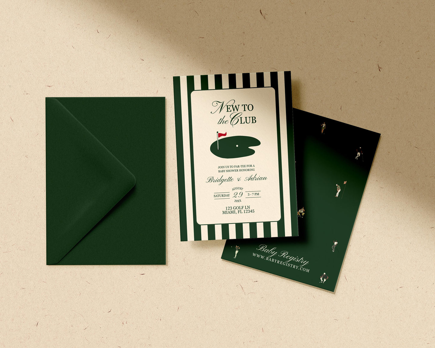 Golf Baby Shower Bundle Templates New to the Club Golf Baby Shower Old Money Country Club Invitation Editable Golf Welcome Sign Menu Design