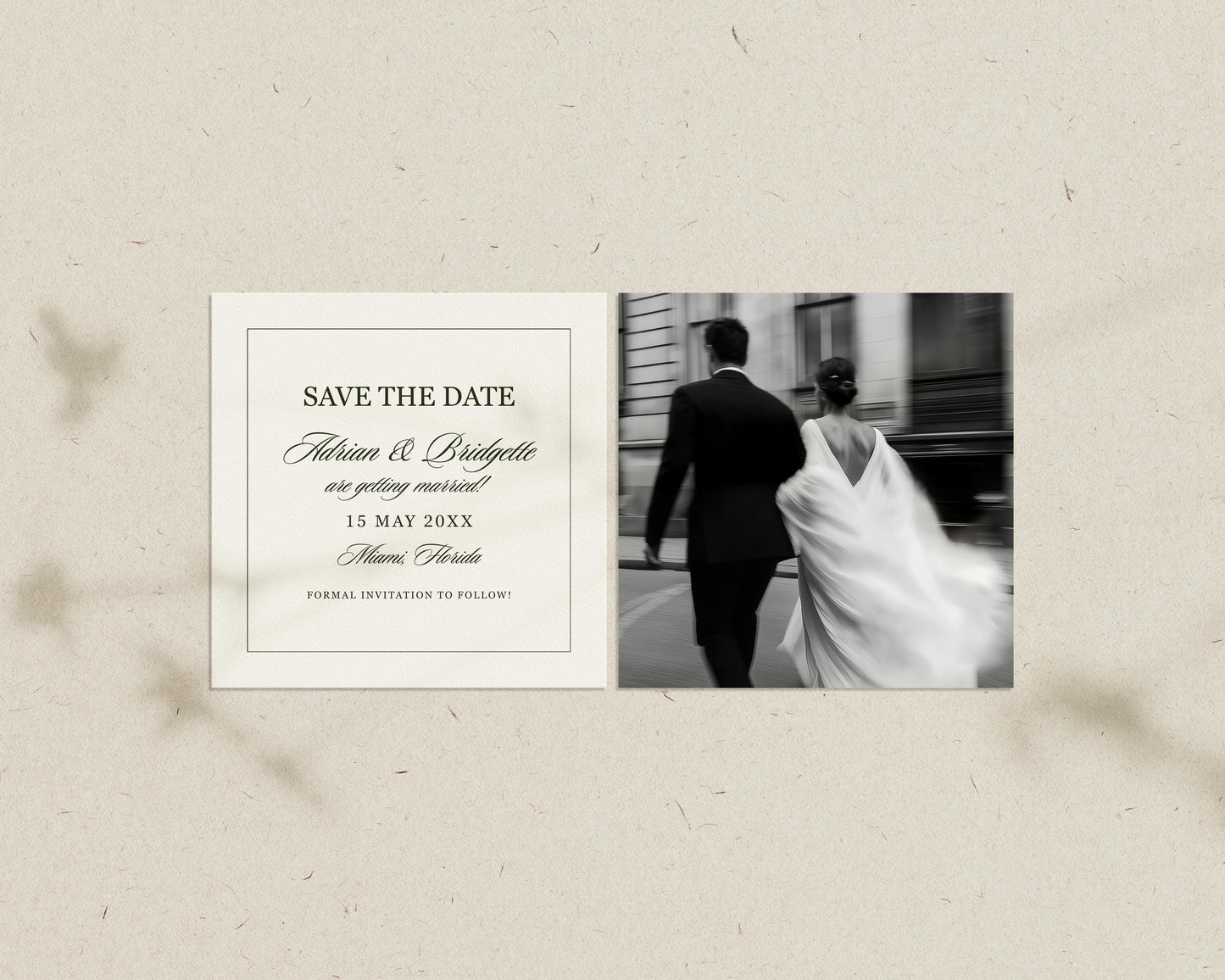 Old Money Save the Date Website Template Editable Dark Olive Green Canva Digital Save the Date with RSVP Old Money Wedding Website Template
