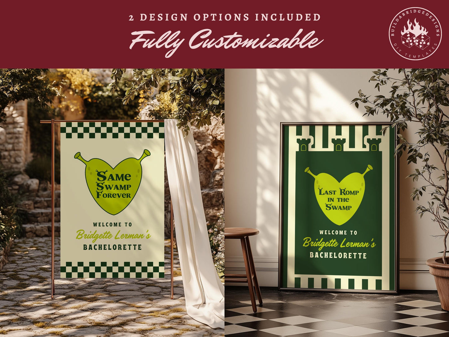 Last Romp in the Swamp Bachelorette Bundle Templates Editable Same Swamp Forever Bachelorette Invitation Itinerary Ogre Bach Welcome Sign