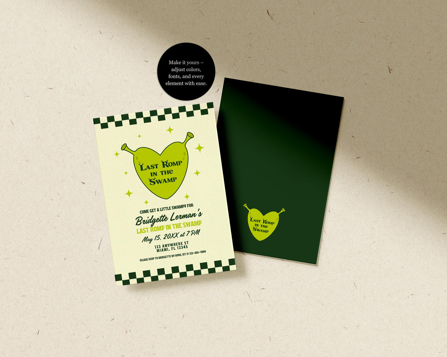 Last Romp in the Swamp Bachelorette Invitation Editable Template Same Swamp Forever Bachelorette Invite Itinerary Ogre Bachelorette Party