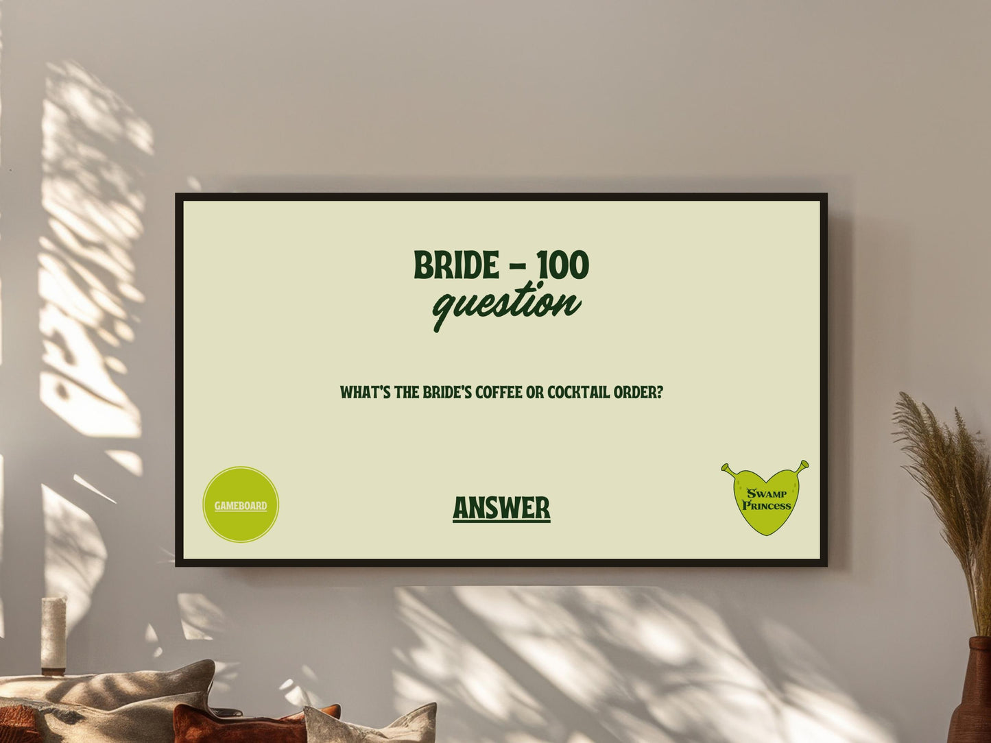 Last Romp in the Swamp Bachelorette Jeopardy Template Editable Same Swamp Forever Jeopardy Game Funny Ogre Bridal Shower Games Party Games