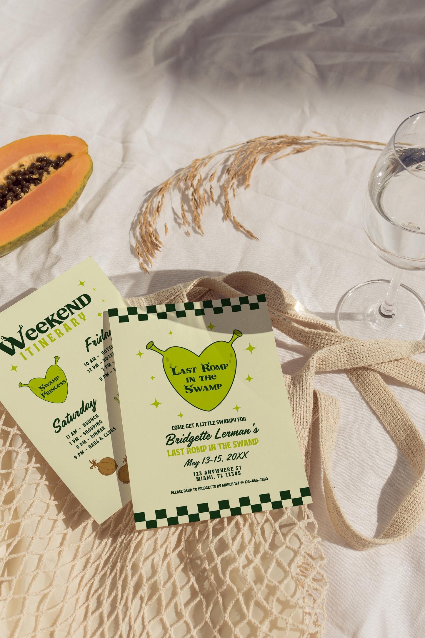 Last Romp in the Swamp Bachelorette Bundle Templates Editable Same Swamp Forever Bachelorette Invitation Itinerary Ogre Bach Welcome Sign