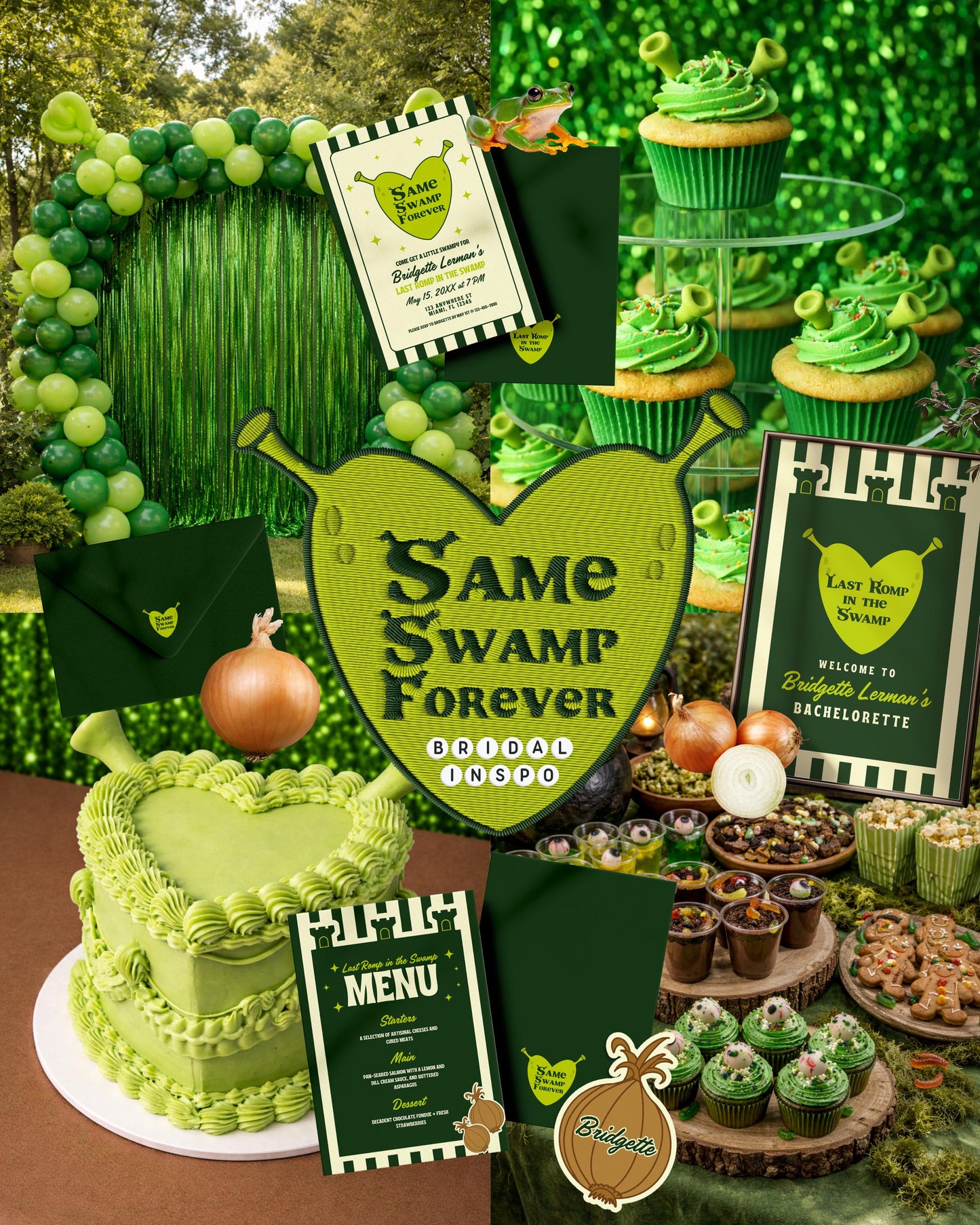 Last Romp in the Swamp Bachelorette Jeopardy Template Editable Same Swamp Forever Jeopardy Game Funny Ogre Bridal Shower Games Party Games