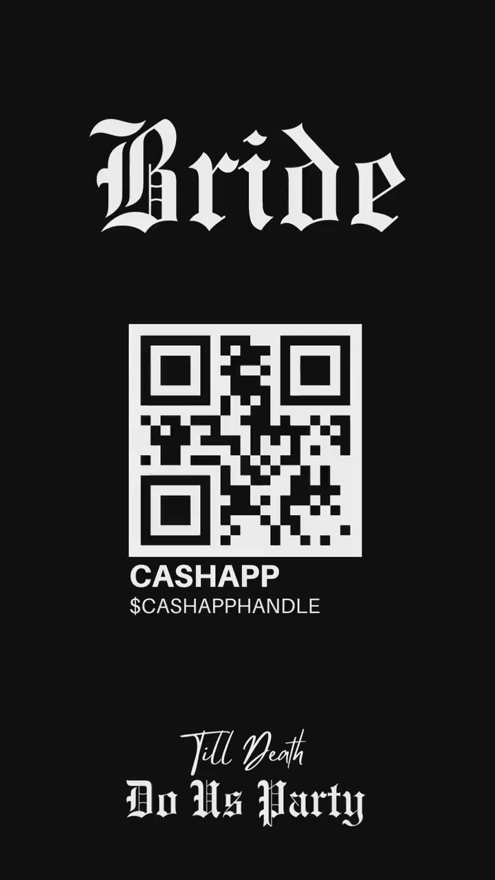 Buy the Bride a Drink Story Template Bachelorette Venmo Story Cash App Story QR Code Custom Party QR Code Till Death Bachelorette Party